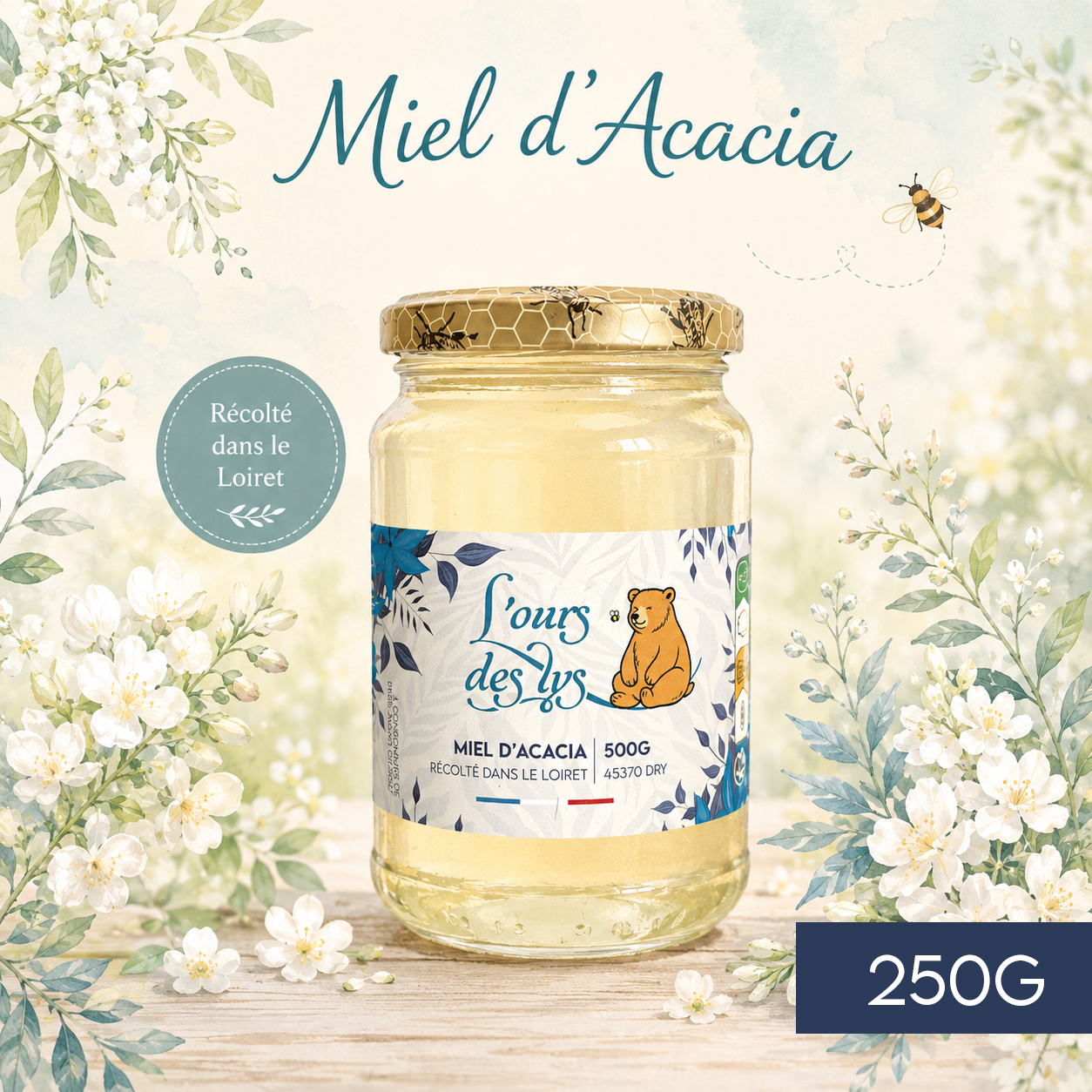 miel acacia de sologne 250g miel acacia de sologne 250g