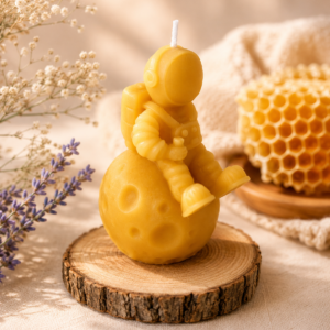 Bougie cosmonaute - pure cire d'abeille (opercule)